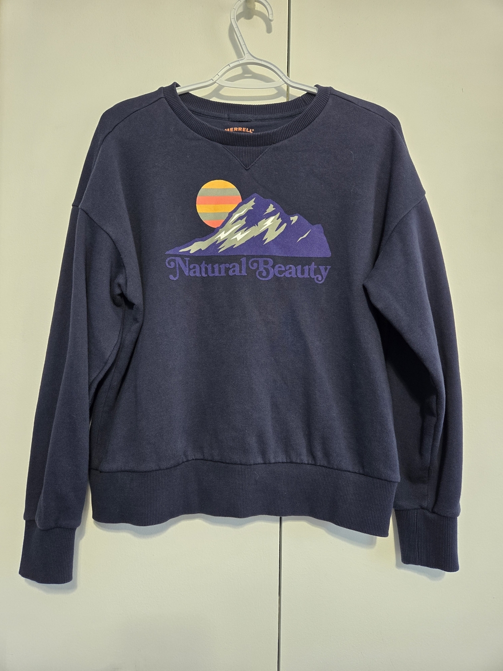 Merrell Natural Beauty Mountain Graphic Sweatshirt Medium Outdoor Crewneck